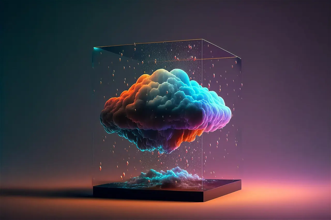Cloud-Infrastruktur als visualisierte Netzwerk-Architektur — Entscheidung Public Cloud oder eigenes Rechenzentrum